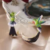 Boucles d'oreilles à tige Huitan créatif oiseau volant en forme de femmes coloré drôle adolescent accessoires Cocktail fête fille bijoux élégants