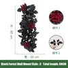 Fleurs décoratives Halloween porte décoration forêt noire montage mural vigne artificielle automne ambiance festive noël décor à la maison faux