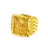 Cluster Rings 20 PCS Men's Ring Jewelry Party Gift Daily Wearing Eagle Printed Gold Plated Justerbar