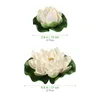 Decorative Flowers Artificial Lotus Lily Water Pond Floating Flowerflowers Pads Decorlilies Ponds Poolpad Fake Simulation Realistic
