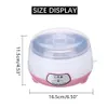 Yogurt Makers Maker Mini Automatic Machine Household DIY Tools Kitchen Appliance Stainless Steel Tank Pink 220V 230222