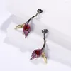 Dangle Earrings GEM'S BALLET Handmade 925 Silver Gemstone Bud Drop Earring Jewelry Natural Garnet Flower For Women Love Poem Series