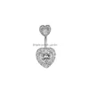 Navel Bell Button Rings D0990 Zircon Stone Belly Stud Mix Styles Drop Leverans smycken Body DHGARDEN DH26W