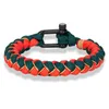 Цепочка звена Mkendn Men U Brace Bracelet Survival Outdoor Handwoven Обратная шкала браслет для женщин Черная нержавеющая сталь Спортивная пряжка G230222