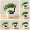 Dekorativa blommor Fashion Hemträdgård Decor Flower Fake Potted Am_ Artificial Ornament Plant Bonsai Gift