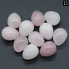 Easter Ornament 20MM Egg Statue Natural Stone Carved Decoration Rose Quartz Healing Crystal Gift Room Decor