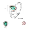 S925 Silber Wassertropfen bunter Zirkon Damenring im europäischen Stil prägnanter exquisiter Modering hochwertiger Schmuck Geschenk