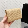 CASSANDRE MATELASSE COMPACT TRI FOLD WALLET IN QUILTED LAMBSKIN women wallet men pures luxury designer wallet with box