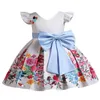 Vestidos de menina bebês crianças flores aniversário Princesa Vestido de festa para meninas vestido infantil de bola de bola elegante crianças elegantes roupas z0223