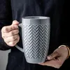 Mugs 600ml أوروبا الرجعية السيراميك القدح القهوة الإبداعية الشاي شرب الشرب الأزواج الأزواج هدايا