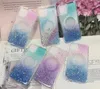 Magnet Wireless Charging Cases For Iphone 14 Plus 13 Pro Max 12 Fashion Hard Arcylic TPU Dropping Glue Bling Confetti Sequins Gradient Shockproof Magnetic Cover