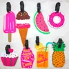 Travel PVC Silicone Bagage Tagfeest Favoriete Ice Cream Watermelon Pineapple Cartoon Fruit Tag