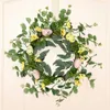 装飾的な花の花輪人工イースターエッグフロントドアウィンドウハングシミュレーションガーランド装飾用P230310