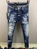 TR APSTAR DSQ COOLGUY JEANS Men's Hip Hop Rock Moto Design Ripped Jeans Skinny Denim Biker DSQ Jeans 6965