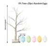 Décoration de fête pâques 60 cm bouleau maison oeuf lumière LED cadeau printemps fête ornements de table enfants cadeaux Y2302