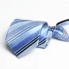 Papillon 8cm Moda Cravatta Uomo Abito Camicia classica Matrimonio Sposo Business Collo 8 Cm Striscia azzurra Accessori uomo Formale