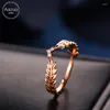 Cluster Rings Aazuo 18K Rose Gold Real Diamonds Original Eternity Branch Ring For Woman Charm Jewelry Fashion Love Gift Tiny Thin Au750