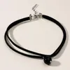 Kedjor handgjorda butik sammet svarta pärlor hänge choker halsband för kvinnor flickor mode krage uttalande smycken