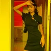 Casual Dresses Sexig kortärmad klänning för kvinnor 2023 Summer Bow Tie Show Midje Design Chinese Cheongsam Modified Skinny Dresscasual