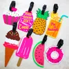 Travel PVC Silicone Bagage Tagfeest Favoriete Ice Cream Watermelon Pineapple Cartoon Fruit Tag