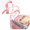 Taille Bag's rugzak transparante waterdichte PVC vrouwelijke Fashion College Studenten grote solide heldere rugzakken 230223