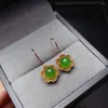 Boucles d'oreilles pendantes mode vert Jade boucle d'oreille avec crochet pour les femmes bijoux en argent beau bon artisanat être différent