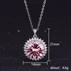 Pendant Neckalce for Women Teen Cubic Zirconia Simulated Birthstone Gemstone Colors Classic Round Brilliant Cz Solitaire