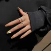 Rings Fashion Cool Snake Shape Rings for Women Bijoux Adjustable Crystal Rings Weddings Party Jewelry Gifts Z0223