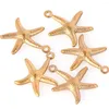 Charms 10-20pc 15mm rostfritt stål stjärnfisk charm hänger för armband halsband nyckelring smycken diy gör tillbehör