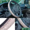 Steering Wheel Covers Luxury 3D Square Diamond Er Fit 37.538Cm Tra Bling Crystal Car Van Decor Ers Styling Drop Delivery Mobiles Mot Dhj3X