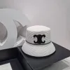 Luxurys desingers Letter Straw hat cap vrouw caps manempty borduurwerk emmer hoeden mode vrije tijd ontwerp blok hoed 3 kleuren geborduurd gewassen zonnebrandcr￨me mooi