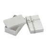 Sieradendozen 32 stks kartonnen sieradenboxen 1.9x3.1 zilveren geschenkdozen voor hangende ketting oorbellen ringdoosverpakking met witte spons 230222