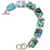 Strand Zealand Abalone Shell Art Women Men Beads Elastic Bracelet 7.5" WFH1011