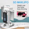 5D LIPO Lazer Zayıflama Ağrı Terapisi Selülit Çıkarma Makinesi Maxlipo Hafif Lazer Kilo Kaybı Cilt Bakımı Güzellik Ekipmanları 5 PCS Lazer Pedler Tüm Vücut Medeliği
