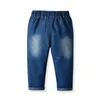 Jeans Boys Denim Trousers Stretch Casual Fashion Summer Thin Loose And Versatile With Pockets Children's Trousers 230223