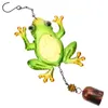 Colliers pendents Verrette de vent cloche suspendue Dîner cariées extérieure jardin ferme animal métal cristal frog Windchime en fonte porte chanceuse