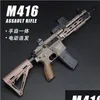Gun Toys M416 Water Gel Blaster Toy Electric Manual 2 Model Rifle Sniper Paintball Matic Shooting For Adts Boys CS Drop Delivery Gift DHZA1