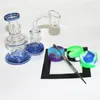 4,5 Zoll Glass Bong Mini Recycler Bubbler Water Pipes Shisha Tuber Rigs mit 14 mm Schüssel und Quarzknaller