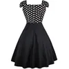 فساتين غير رسمية بالإضافة إلى حجم S-4XL نساء خمر فستان Rockabilly Feminino Robe Vestidos Hepburn 50s 60s Polka Dot A-Line Party 2023