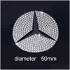 Other Auto Electronics Car Steering Wheel Emblem Decoration Diameter 45/50Mm Diamond Sticker Motive Interior Accessories For Mercede Dhnif