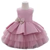 Girl's Dresses Infant Baby Girls Summer Dresses Christening Gowns Newborn Babies Baptism Clothes Princess tutu Birthday Party Bow Dress