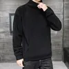 T-shirt da uomo Mezza dolcevita Manica lunga O Collo Camicia da uomo Autunno Inverno Mantieni caldo Moda coreana High Street 2xl Abbigliamento oversize