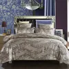 Satin Jacquard Luxury Three Piece Style King Size Queen Comforter Bed 230105