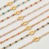 Link Chain ZMZY 7PCS/Set Mixed Bohemian Stainless Steel Jewelry Boho Bracelet Women Turkish Evil Eye Summer Beach Jewelry Pulseras Mujer Mi G230222