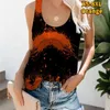 Damestanks 2023 Ontwerp Druktanktops Blue Tie Dye stromende tuniek mouwloos weekend gewone streetwear zomer dames nekvest