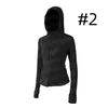 Modedesigner-Jacken-Oberbekleidung mit Hut für Damen, Yoga-Top, Define Sports Hoodies 20623