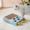 Cat Toys 3 in 1 cat scratching board cats Interactive Hunt Mouse with Scratcher Funny Stick Hit Gophers Maze Tease 230222