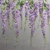 Dekorativa blommor konstgjorda wisteria blomma högkvalitativa långa bönor bröllop trädgård landskap dekoration