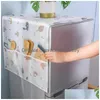 Organisateurs de porte d'armoire Réfrigérateur Anti-poussière ER Dessin animé Tissu imprimé Poche de rangement Polyvalent Home Textile Lavage Hine Drop de Dhna7