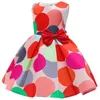 Girl's Dresses New Baby Girls Colorful Dot Dress Causal Princess Elegant Toddler Kids Wedding Ball Gown Infant Party Dresses Children Clothes Z0223